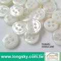 (#P0364R2) 4 hole white sewing plastic resin shirt buttons